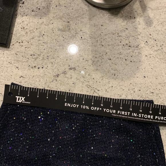 Loft sparkly blue mini skirt. Size 8p - Picture 11 of 16